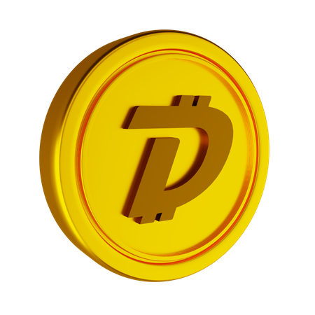 Moneda criptográfica de Digibytes  3D Icon