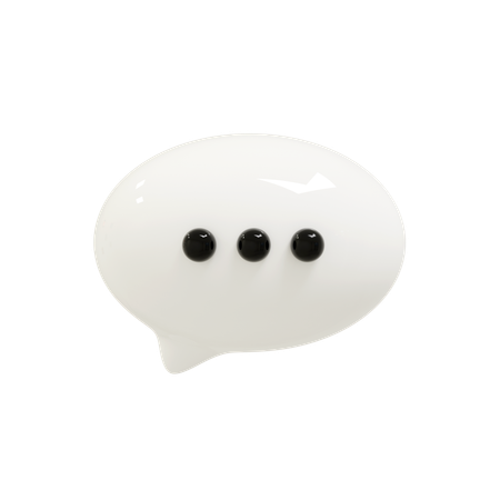 Bolha de digitação  3D Icon