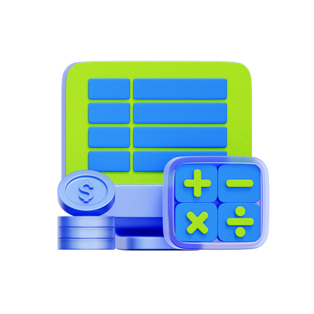 Digital Accounting Software  3D Icon