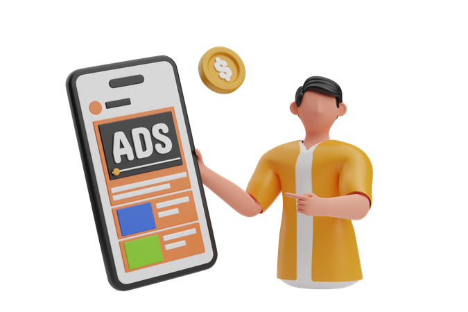 Digital Ads  3D Icon