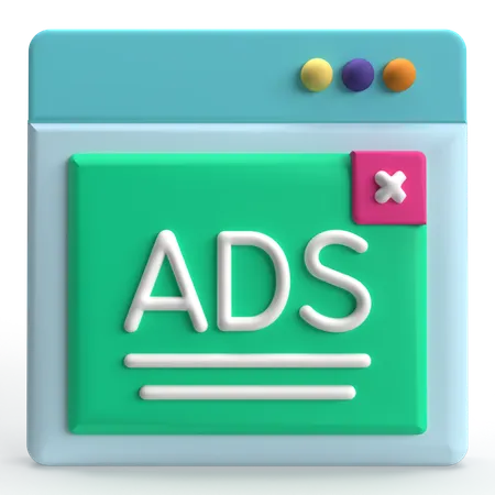 디지털 광고  3D Icon