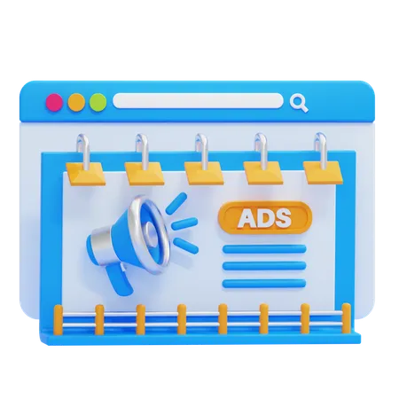 Digital Advertising  3D Icon