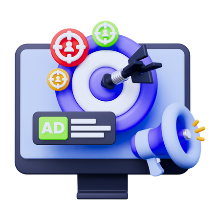 Digital Advertising  3D Icon