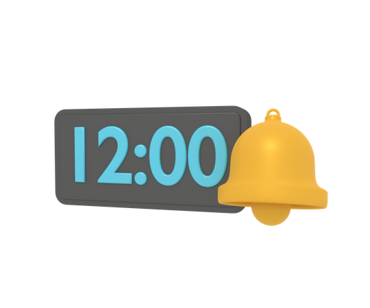 Digital alarm clock  3D Icon