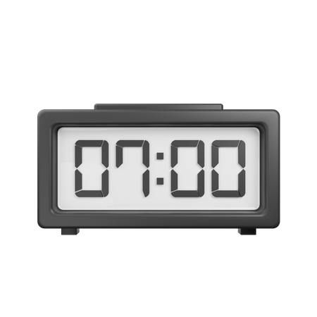 Digital Alarm Clock  3D Illustration