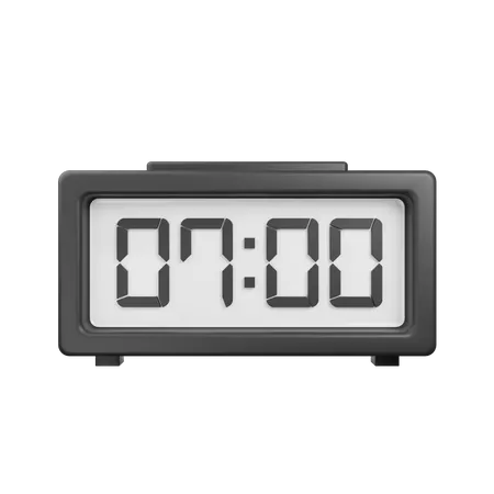 Digital Alarm Clock  3D Illustration