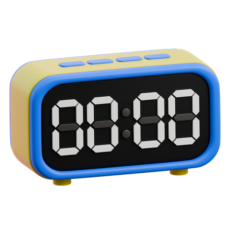 Digital Alarm Clock  3D Illustration