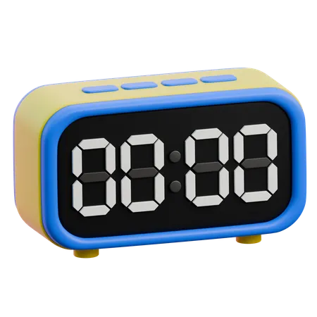 Digital Alarm Clock  3D Illustration