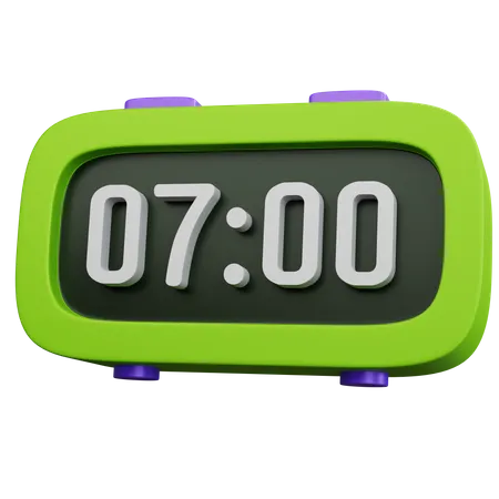Digital Alarm Clock 3D Icon
