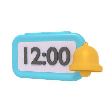 Digital alarm clock 3D Icon