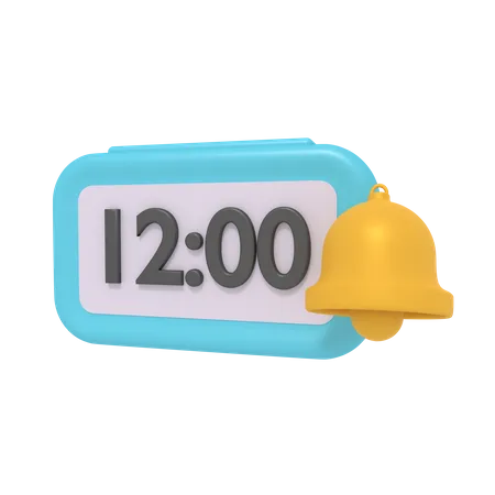 Digital alarm clock 3D Icon