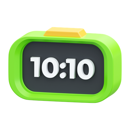 Digital Alarm Clock 3D Icon