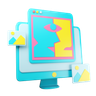 3d digital art emoji