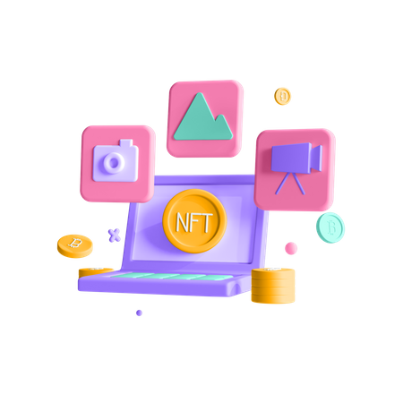 Digital Asset  3D Illustration