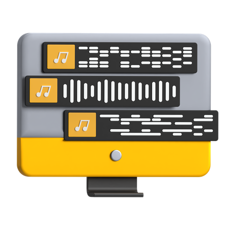 Digital Audio Workstation Daw  3D Icon