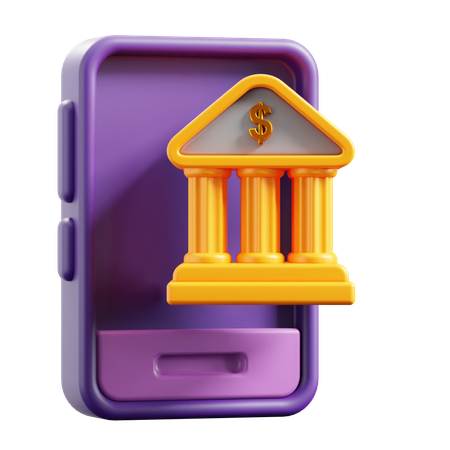 Digital Bank  3D Icon
