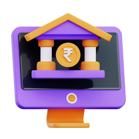 Digital Bank  3D Icon