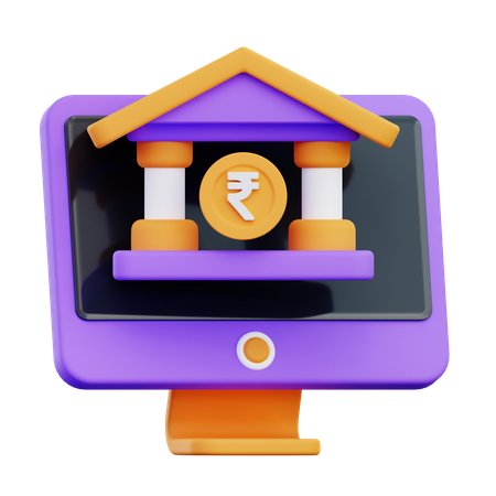 Digital Bank  3D Icon