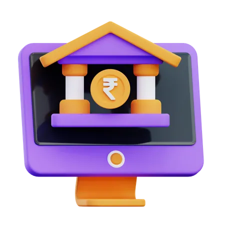 Digital Bank  3D Icon