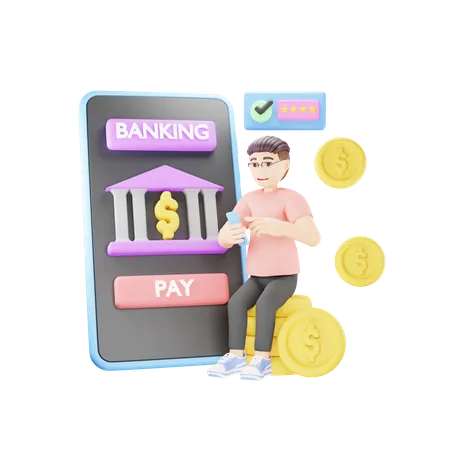 Digital Banking  3D Illustration