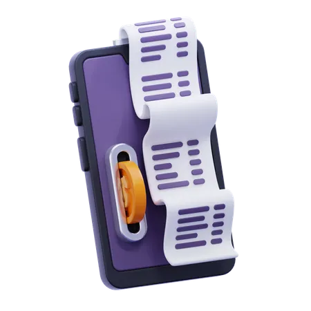 Digital Bill  3D Icon