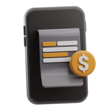 Digital Bill  3D Icon