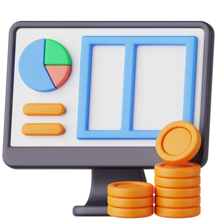 Digital Bookeping  3D Icon