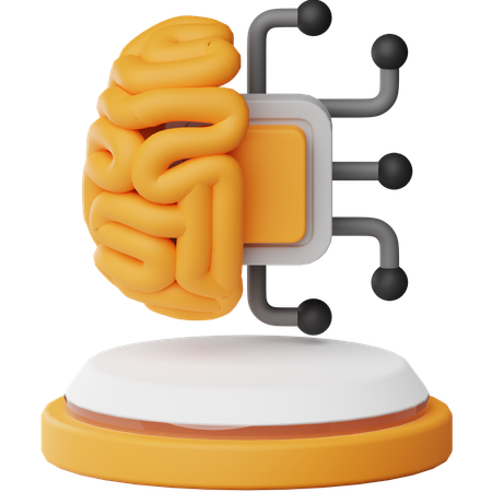 Digital Brain  3D Icon