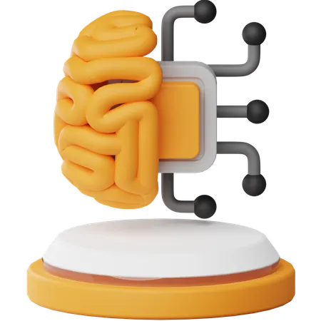 Digital Brain  3D Icon