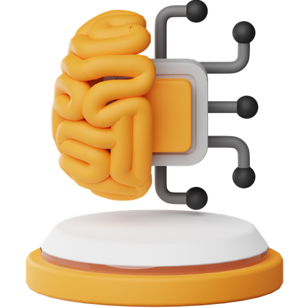Digital Brain  3D Icon