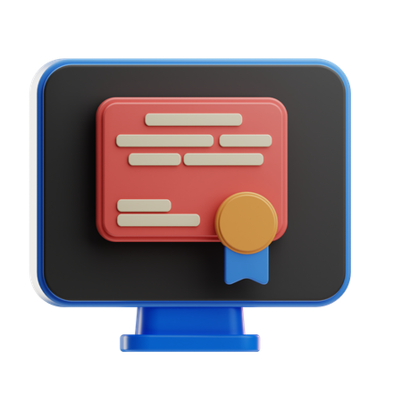 Digital Certificate  3D Icon