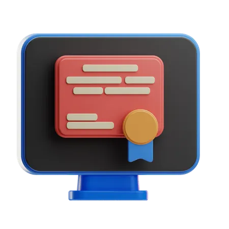 Digital Certificate  3D Icon