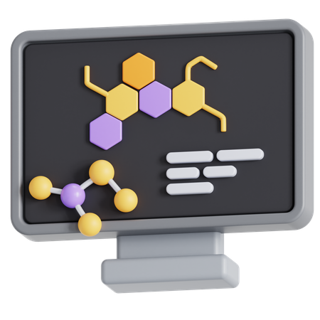 Digital chemistry  3D Icon