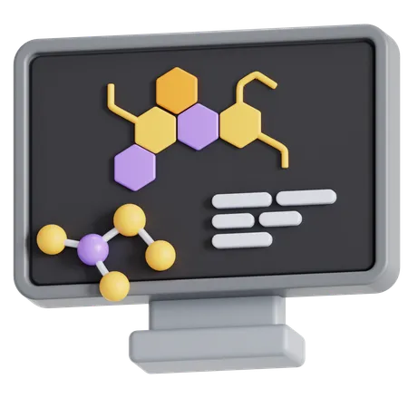 Digital chemistry  3D Icon