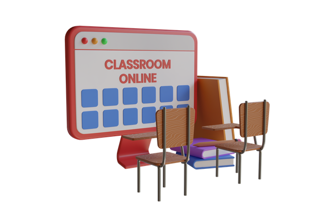 Digital Classroom  3D Icon