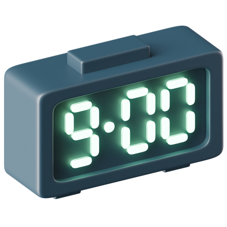 Digital Clock  3D Icon