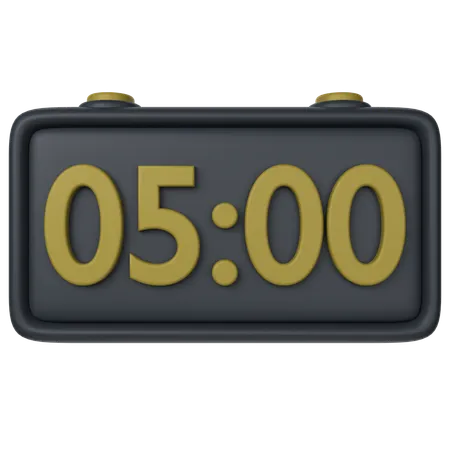 Digital Clock  3D Icon