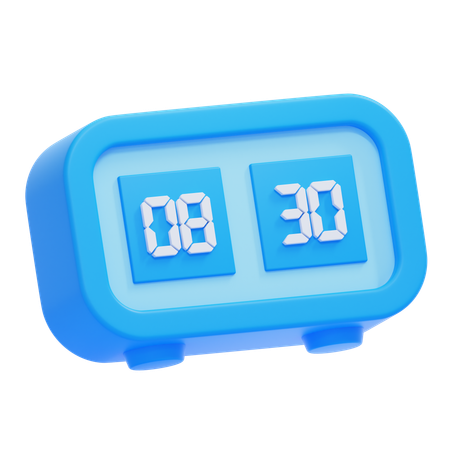 デジタル時計  3D Icon