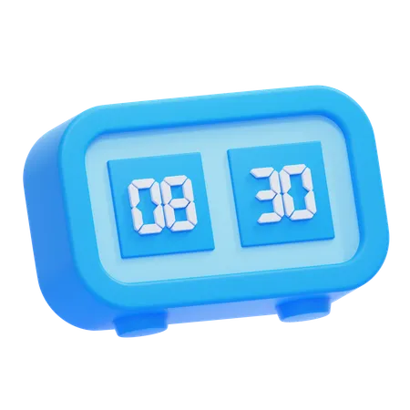 デジタル時計  3D Icon