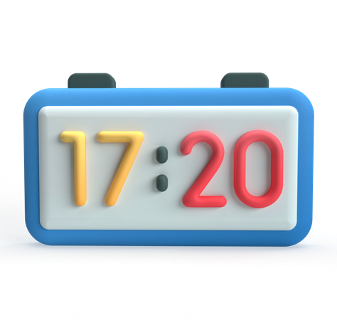 디지털 시계  3D Icon