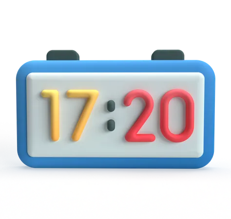 디지털 시계  3D Icon