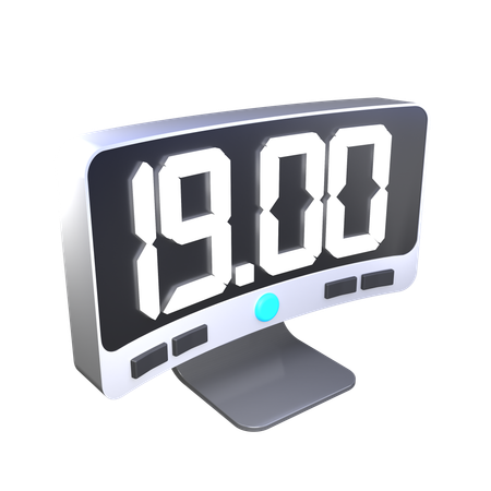 Digital Clock  3D Icon
