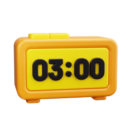 Digital Clock  3D Icon