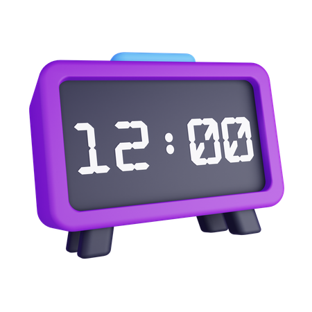 Digital Clock  3D Icon