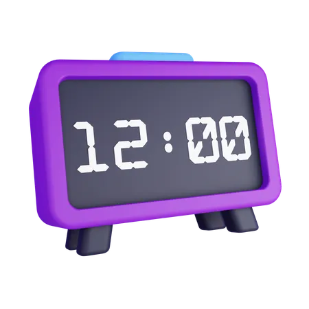 Digital Clock  3D Icon