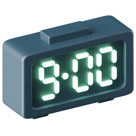 Digital Clock  3D Icon