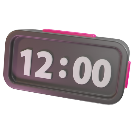 Digital Clock  3D Icon