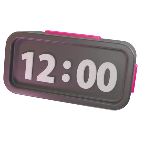 Digital Clock  3D Icon