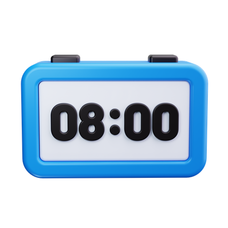 Digital Clock  3D Icon