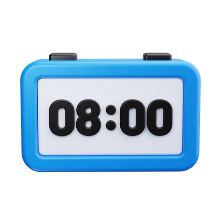 Digital Clock  3D Icon